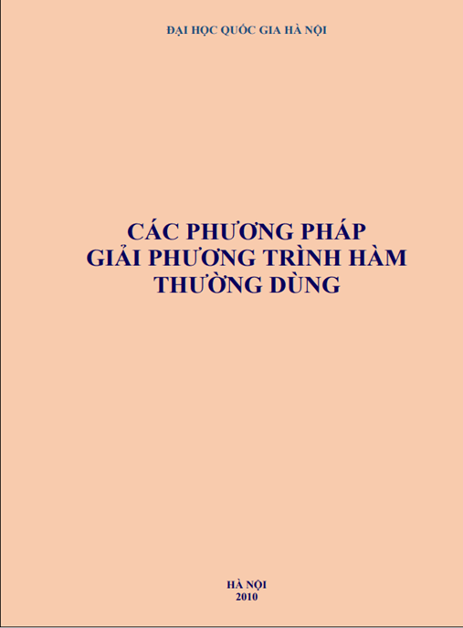 Các Phương Pháp Giải Phương Trình Hàm Thường Dùng –