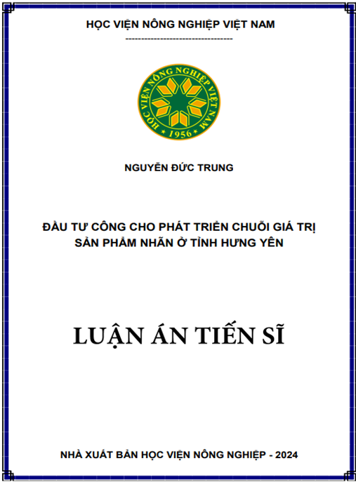 Đầu tư công cho phát triển chuỗi giá trị sản phẩm nhãn ở tỉnh Hưng Yên