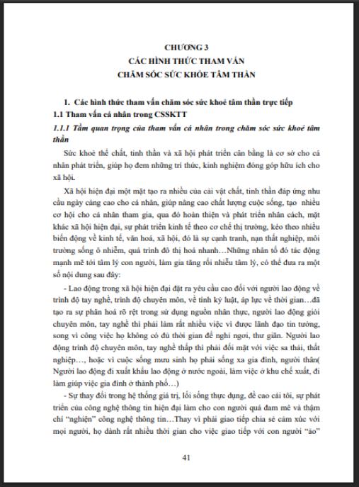 Giáo trình Tham vấn cơ bản trong chăm sóc sức khỏe tâm thần Phần 2