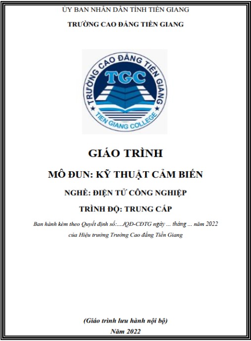 Giáo trình mô đun Kỹ thuật cảm biến