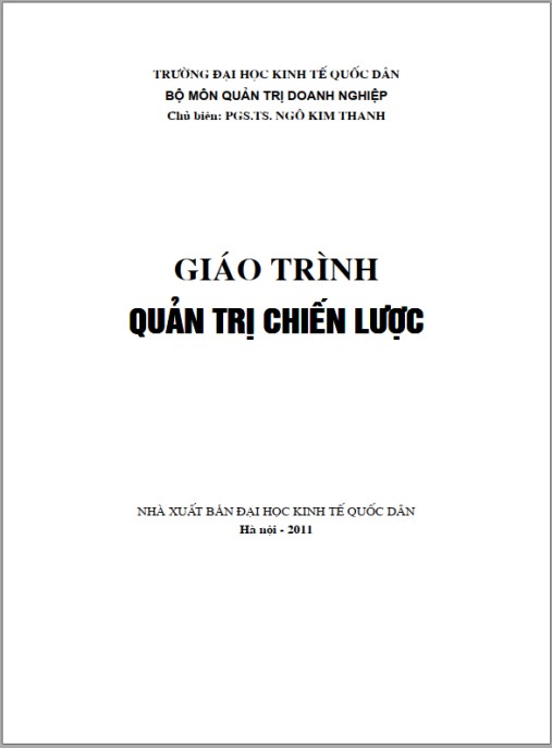 Giáo trình quản trị chiến lược – Phần 1