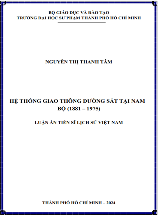 HỆ THỐNG GIAO THÔNG ĐƯỜNG SẮT TẠI NAM BỘ (1881 1975)
