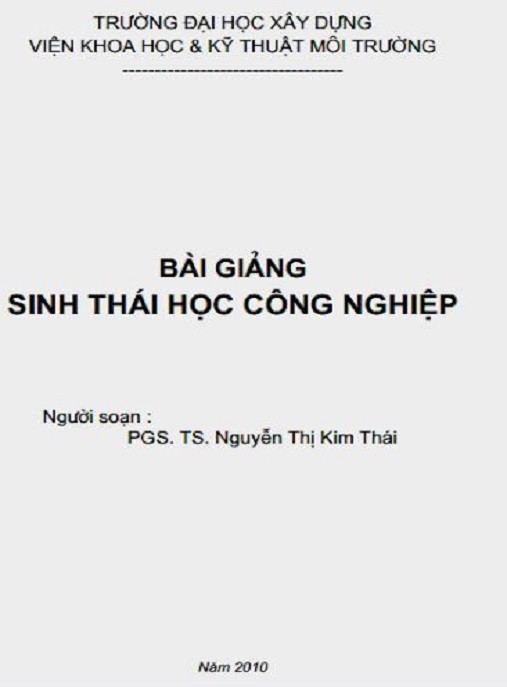 Bài Giảng Sinh Thái Học Công Nghiệp