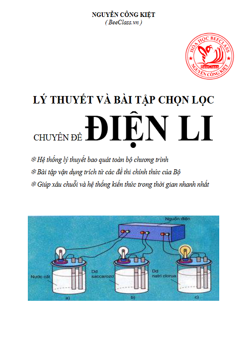 Lý Thuyết Và Bài Tập Chọn Lọc Chuyên Đề Điện Lý