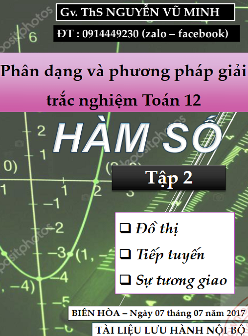 Phân Dạng Và Phương Pháp Giải Trắc Nghiệm Lớp 12 Tập 2 Hàm Số