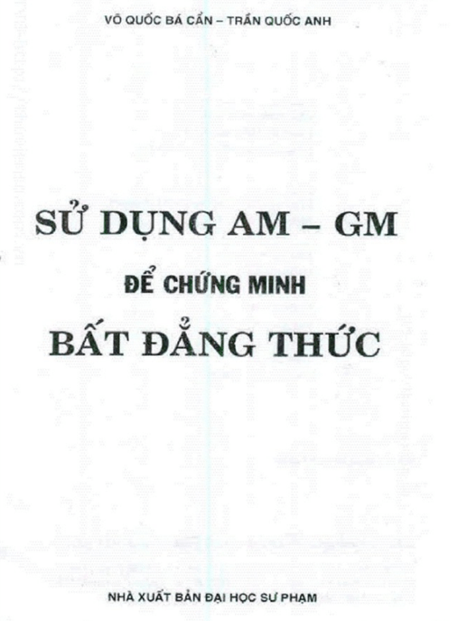 Sử Dụng Am – Gm Để Chứng Minh Bất Đẳng Thức
