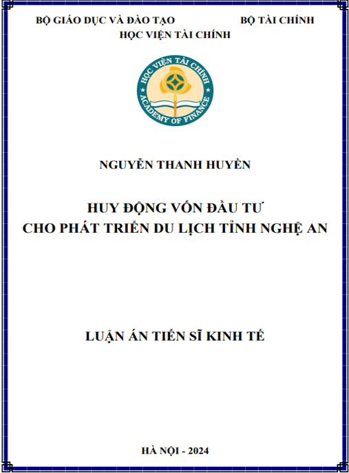 Huy động vốn đầu tư cho phát triển du lịch tỉnh Nghệ An