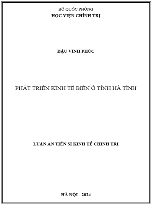 Phát triển kinh tế biển ở tỉnh Hà Tĩnh