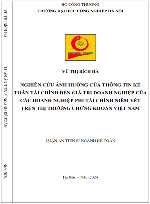 Nghiên cứu ảnh hưởng của thông tin kế toán tài chính đến giá trị doanh nghiệp của các doanh nghiệp phi tài chính niêm yết trên thị trường chứng khoán Việt Nam