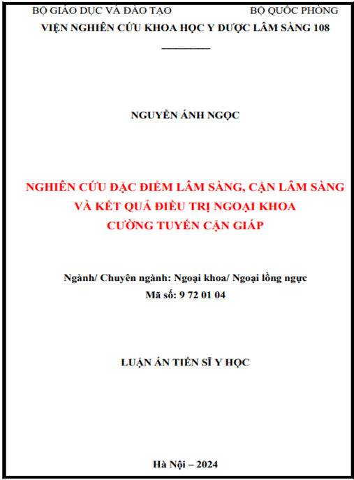 Nghiên cứu đặc điểm lâm sàng, cận lâm sàng và kết quả điều trị ngoại khoa cường tuyến cận giáp