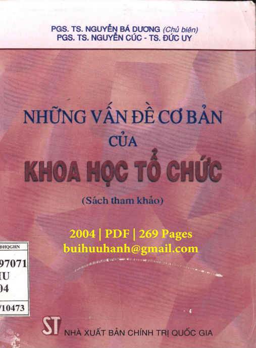 Những Vấn Đề Cơ Bản Của Khoa Học Tổ Chức –