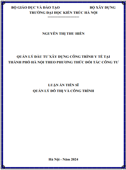 Quản lý đầu tư xây dựng công trình y tế tại thành phố Hà Nội