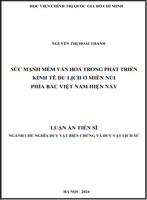 Sức mạnh mềm văn hoá trong phát triển kinh tế du lịch ở miền núi phía Bắc Việt Nam hiện nay