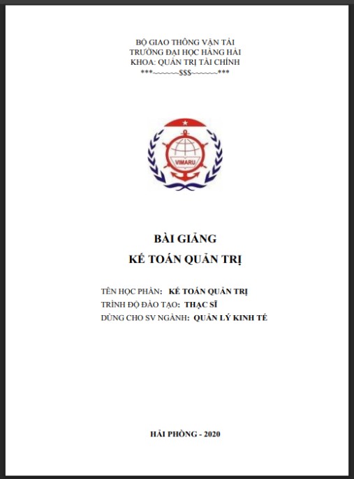 Bài giảng Kế toán quản trị