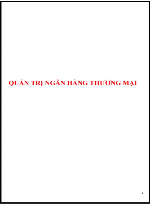 Bài giảng Quản trị ngân hàng thương mại (5 chương)