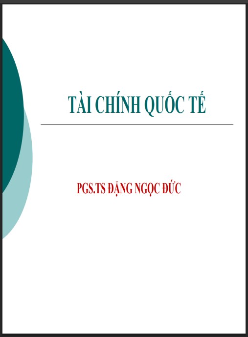 Bài giảng Tài chính quốc tế