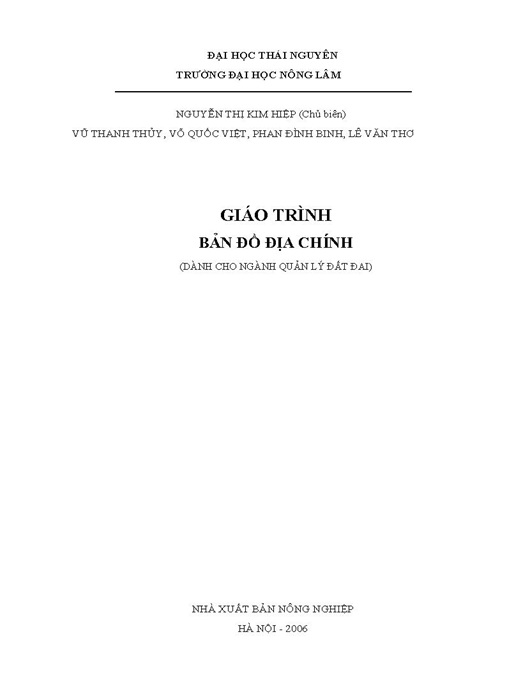 Giáo Trình Bản Đồ Địa Chính