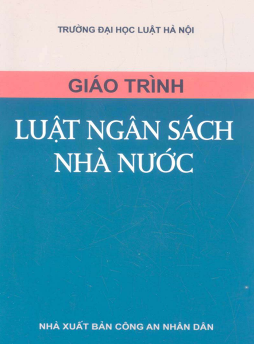 Giáo Trình Luật Ngân Sách Nhà Nước