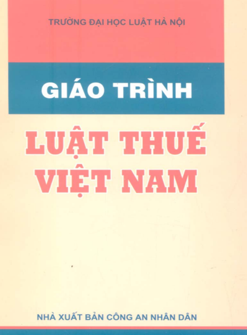 Giáo Trình Luật Thuế Việt Nam