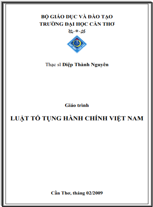 Giáo Trình Luật Tố Tụng Hành Chính Việt Nam