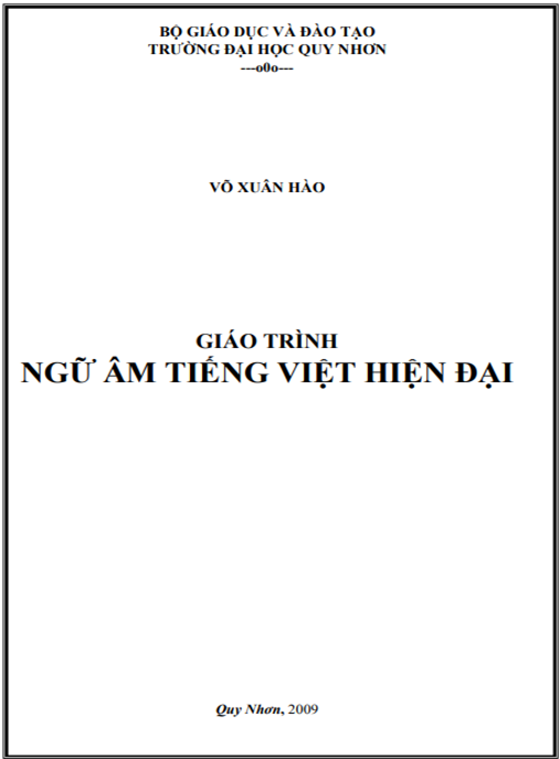 Giáo Trình Ngữ Âm Tiếng Việt Hiện Đại