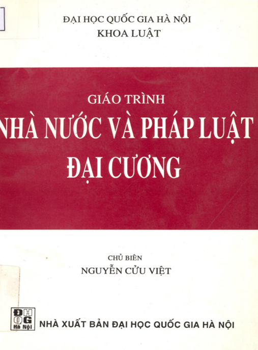 Giáo Trình Nhà Nước Và Pháp Luật Đại Cương