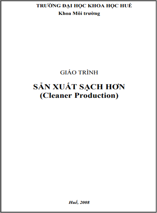 Giáo Trình Sản Xuất Sạch Hơn