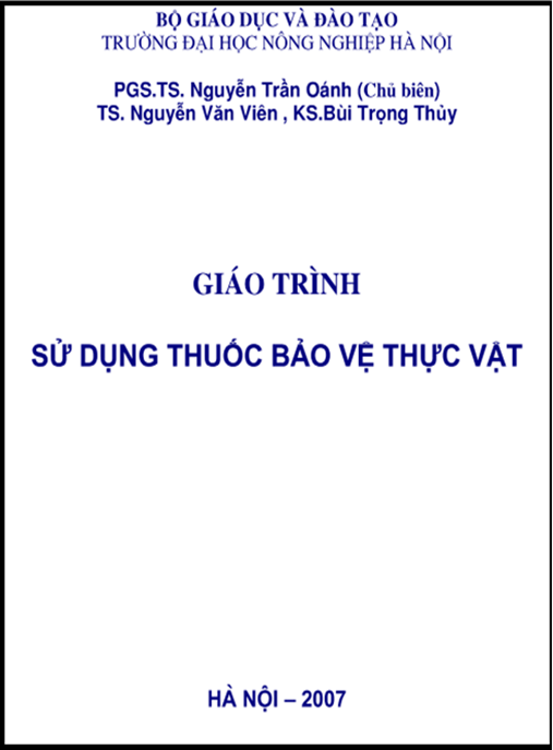 Giáo Trình Sử Dụng Thuốc Bảo Vệ Thực Vật