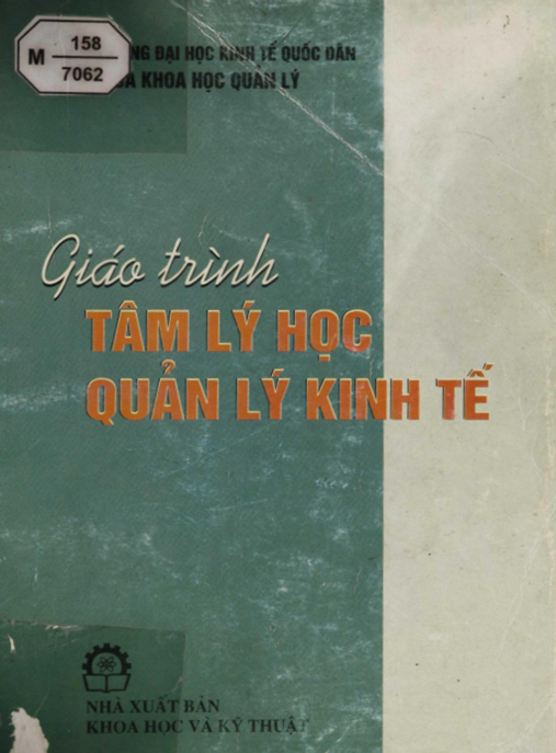 Giáo Trình Tâm Lý Học Quản Lý Kinh Tế