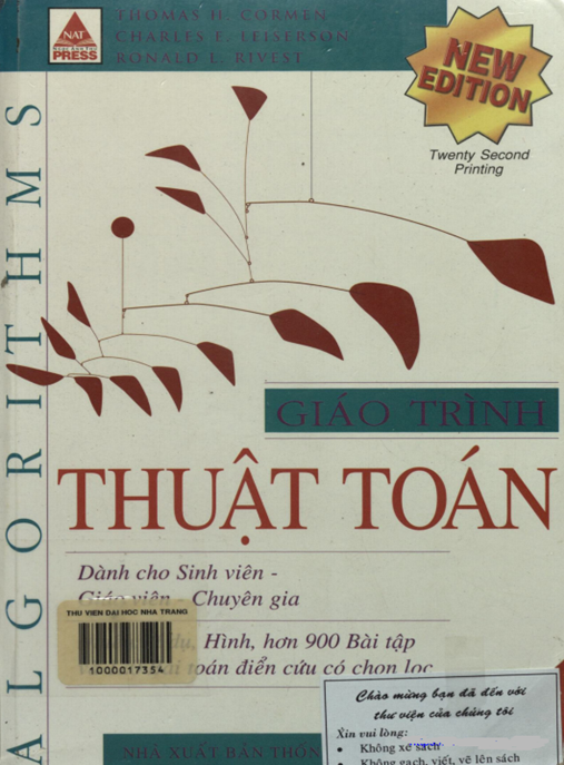 Giáo Trình Thuật Toán Lý Thuyết Và Bài Tập