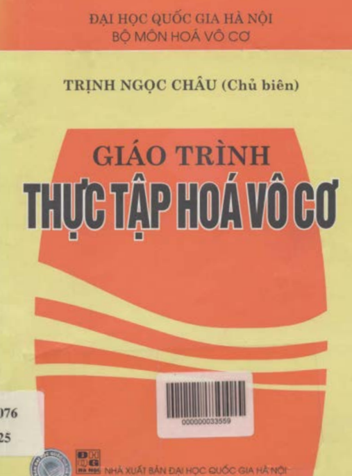 Giáo Trình Thực Tập Hóa Vô Cơ