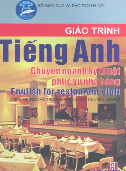 Giáo Trình Tiếng Anh Chuyên Ngành Kỹ Thuật Phục Vụ Nhà Hàng