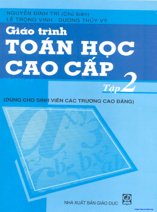 Giáo Trình Toán Học Cao Cấp Tập 2
