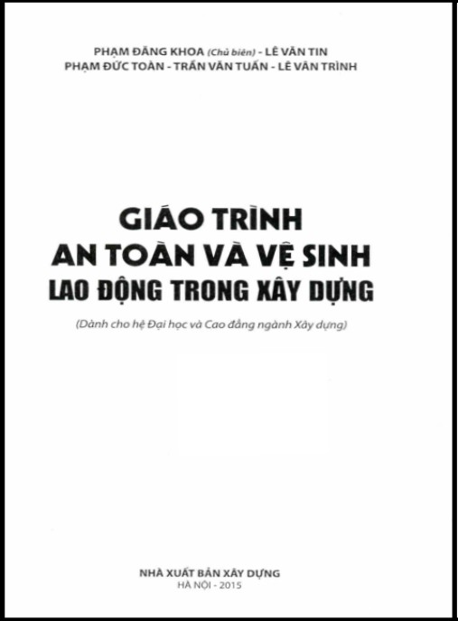 Giáo trình An toàn và vệ sinh lao động trong xây dựng – Phần 2