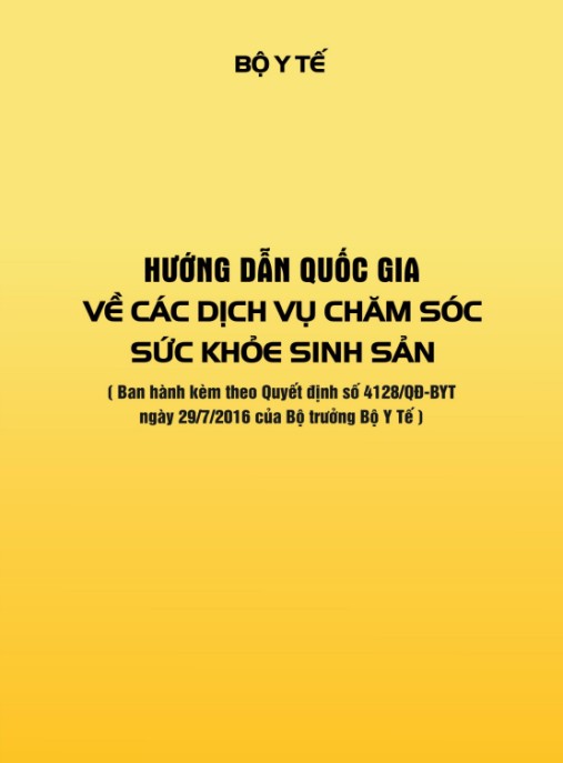 Hướng dẫn quốc gia về các dịch vụ chăm sóc sức khỏe sinh sản (Năm 2016)