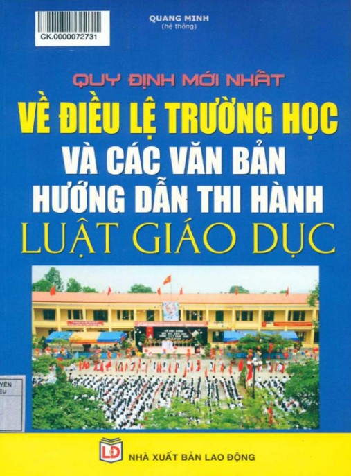 Quy định mới nhất về điều lệ trường học và các văn bản hướng dẫn thi hành Luật giáo dục – Phần 1