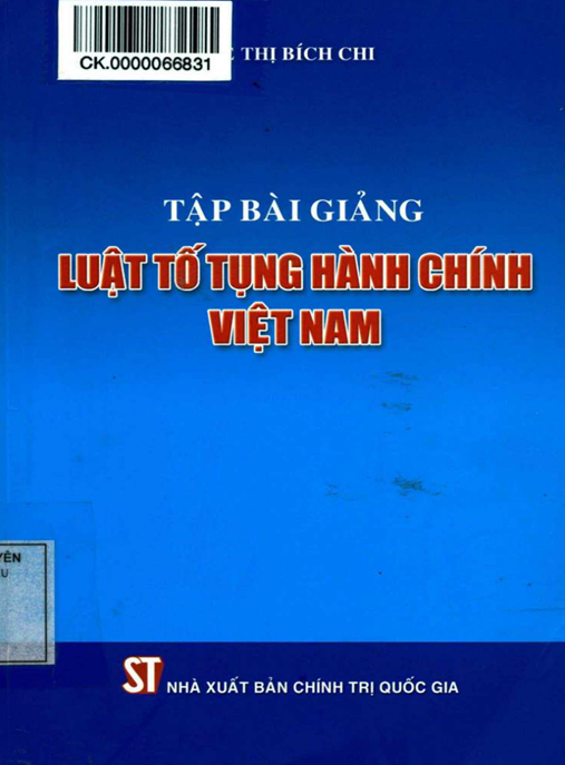 Tập Bài Giảng Luật Tố Tụng Hành Chính Việt Nam