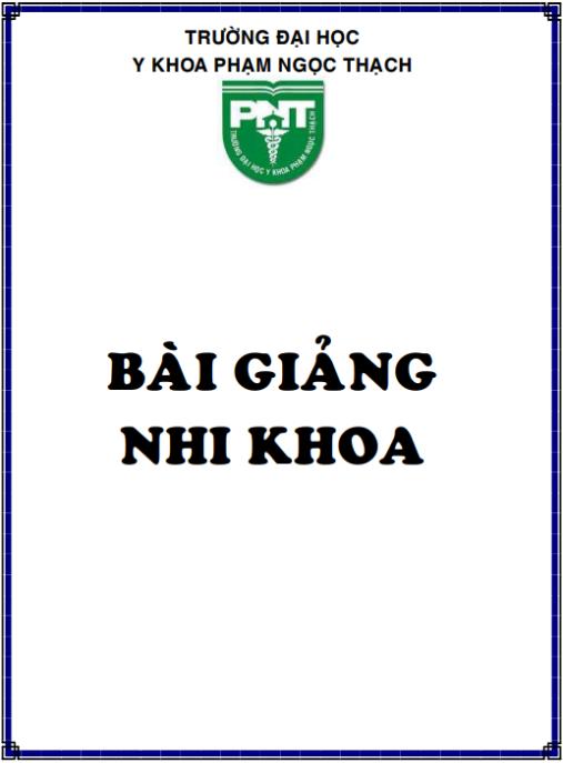 Bài Giảng Nhi Khoa