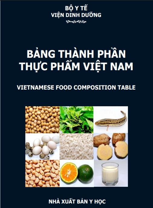 Bảng Thành Phần Thực Phẩm Việt Nam