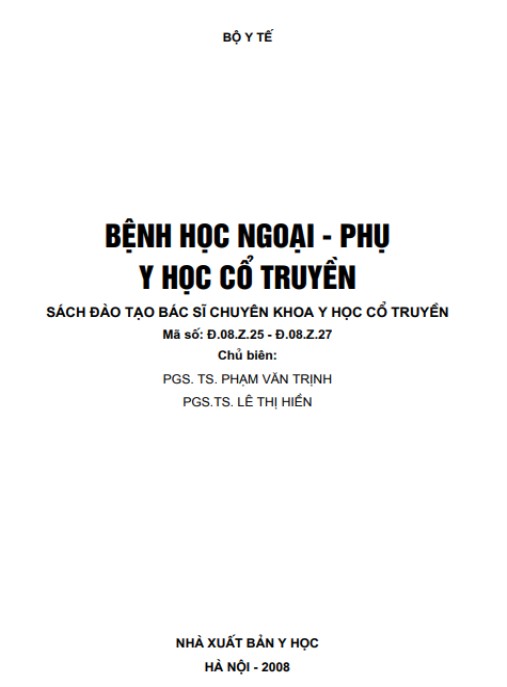 Bệnh Học Ngoại Phụ – Y Học Cổ Truyền