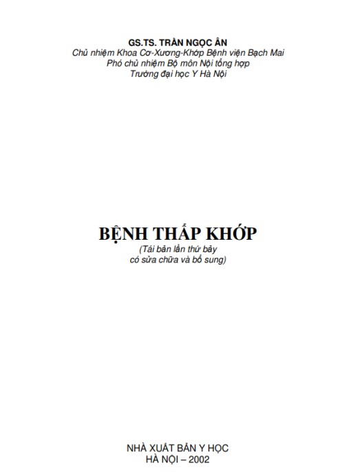 Bệnh Thấp Khớp