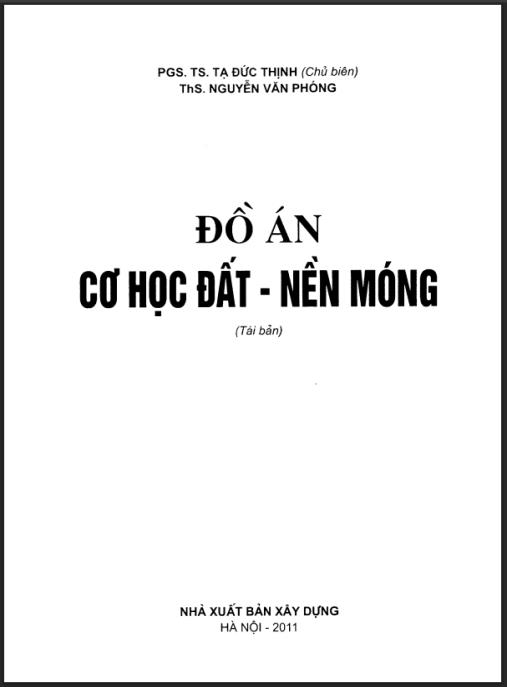 Đồ án Cơ học đất, Nền móng – Phần 2