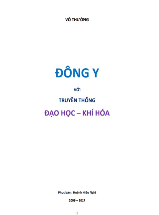 Đông Y Với Truyền Thống Đạo Học Khí Hóa