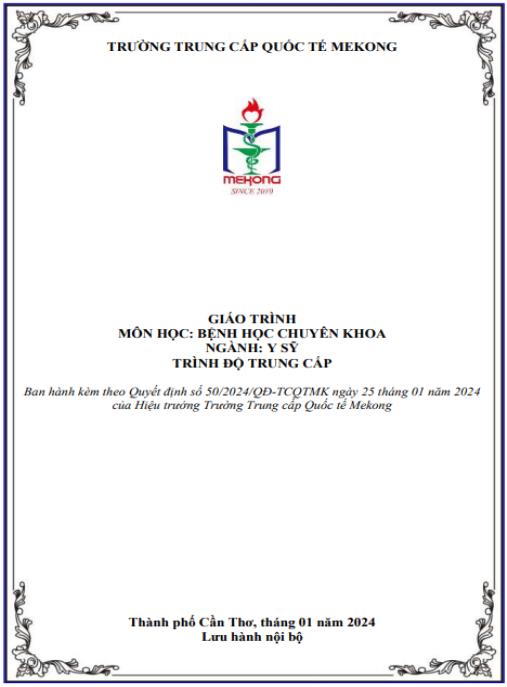 Giáo trình Bệnh học chuyên khoa