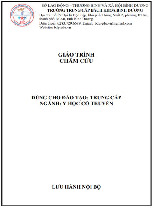 Giáo trình Châm cứu