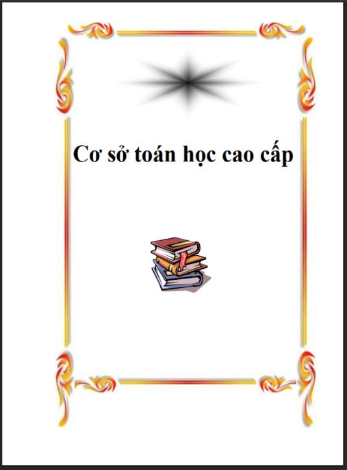 Giáo trình Cơ sở Toán học cao cấp