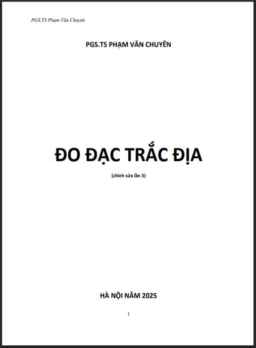 Giáo trình Đo đạc trắc địa (Chỉnh sửa lần 3)