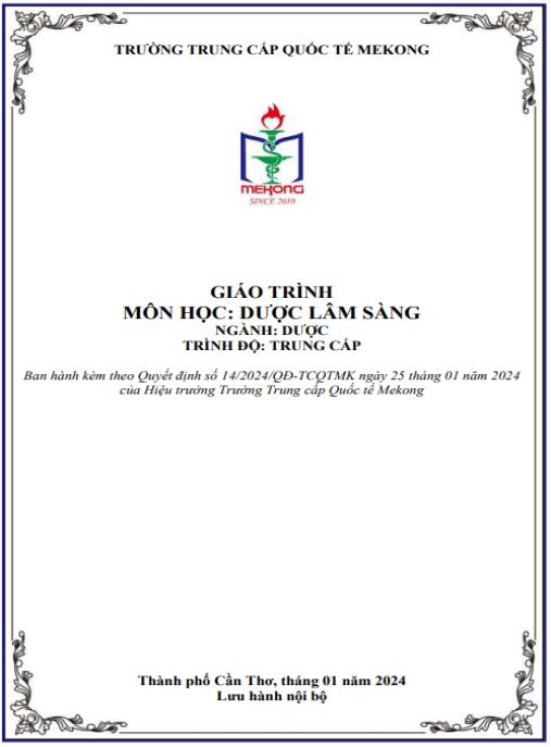 Giáo trình Dược lâm sàng