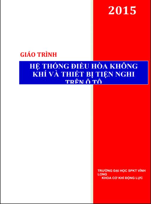 Giáo trình Hệ thống điều hòa không khí và thiết bị tiện nghi trên ô tô