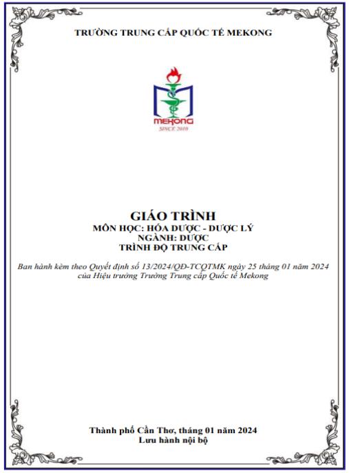 Giáo trình Hóa dược – Dược lý